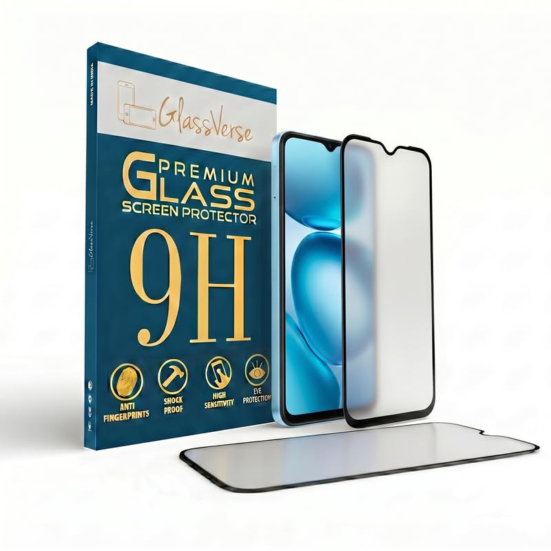 Image of GlassVerse D+ Matte Tempered Glass With 18H Hardness For Itel A100C (Pack Of 2) with Free Installation Kit. Full screen Coverage - 6.6 inch