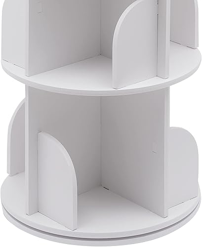 Miniatura 9 de Estantería giratoria de 5 niveles, organizador apilable, estante de almacenamiento de pie de 360, estantería de esquina pequeña para dormitorio,