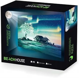 Comprar Puzzle fluorescente de 1000 piezas – Puzle luminoso en la oscuridad para adultos y niños, brilla en la playa del rompecabezas oscuro