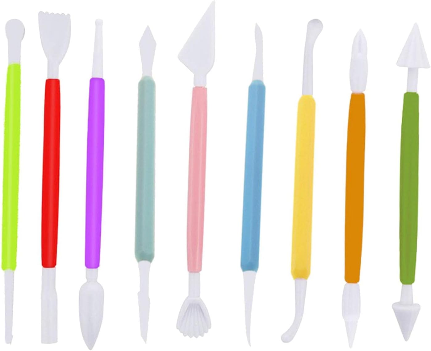9Pieces Polymer Clay Sculpting Tools DIY Pottery Fondant Modeling Carving