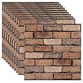 Veczom 3D Wall Panels Peel and Stick 3D Brick Wallpaper Peel and Stick Interior Wall Décor,10 Pack Waterproof Wall Panel PVC Stone Wall Panels for Living Room,Lobby Bedroom Hotel Office Decoration