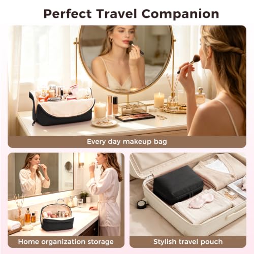 Wandering Nature Puffer Standing Fold-Down Toiletry & Makeup Bag (3 colors) - image 6