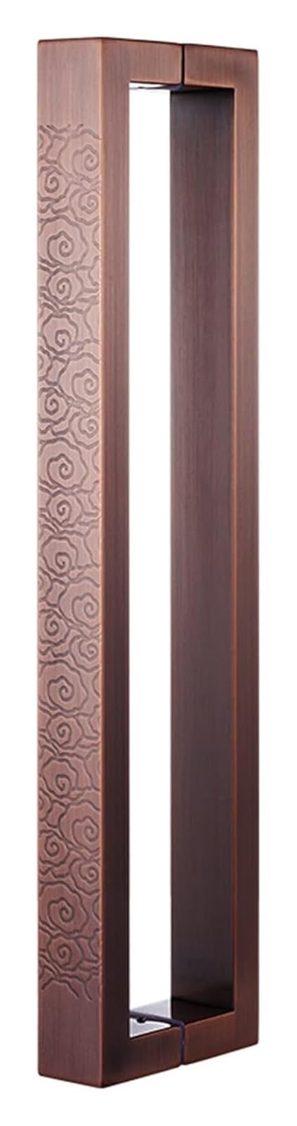 TKJfdTY Kitchen Cabinet Handles,Cabinet Pulls, Stainless Steel Rectangle Push Pull Handle Barn Door Handles,Red Copper 80cm/32in