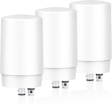 Faucet Water Filter Replacement for BritaFaucet Filter,Brita FR-200, FF-100 Replacement Filter-3 piece,white FL-7027