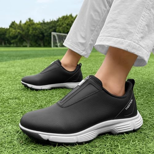 Zapatos de golf para mujer con clavos y cierre de cremallera fácil 6