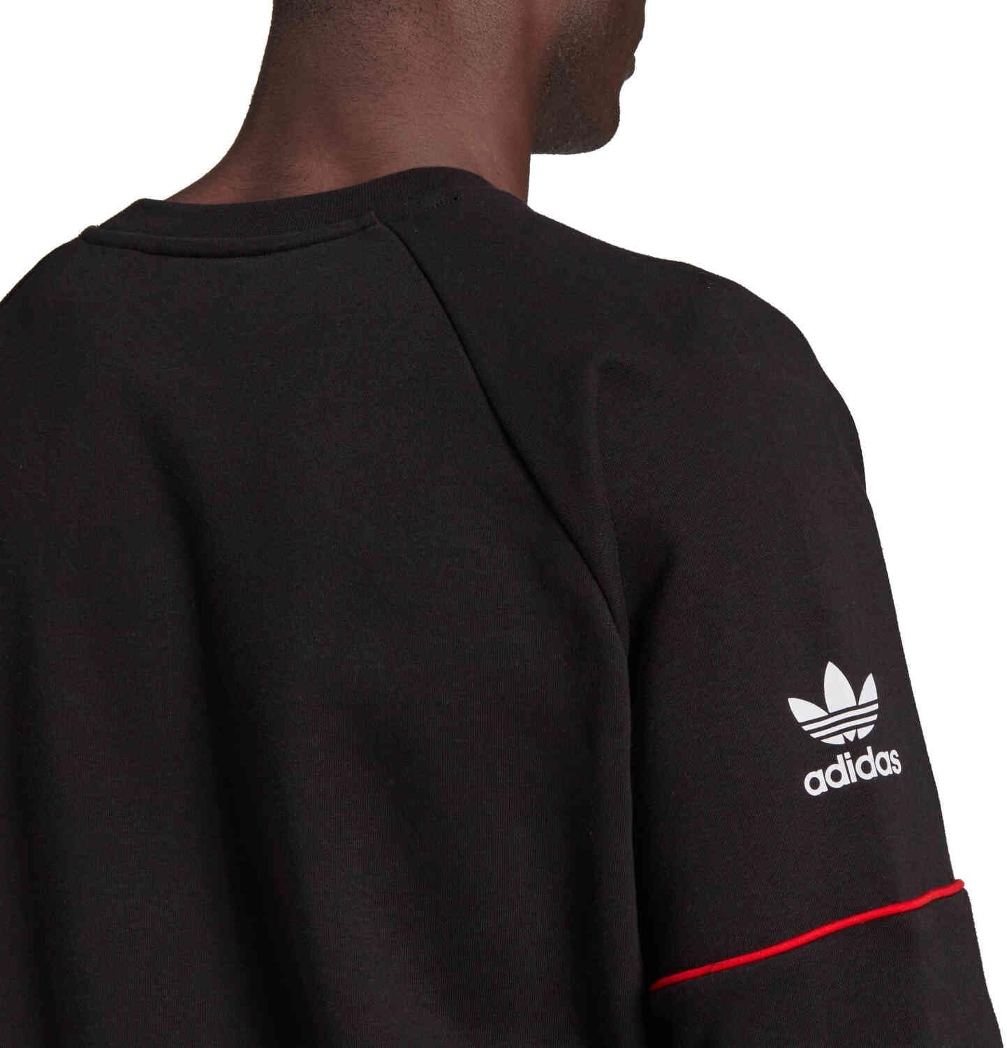 adidas Originals Men's Manchester United Black Crew Sweatshirt - Image 5
