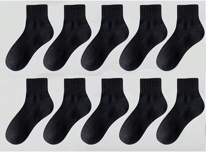 5 pairs of sports socks, sweat-absorbent and breathable, suitable for both daily use and outdoor activities.