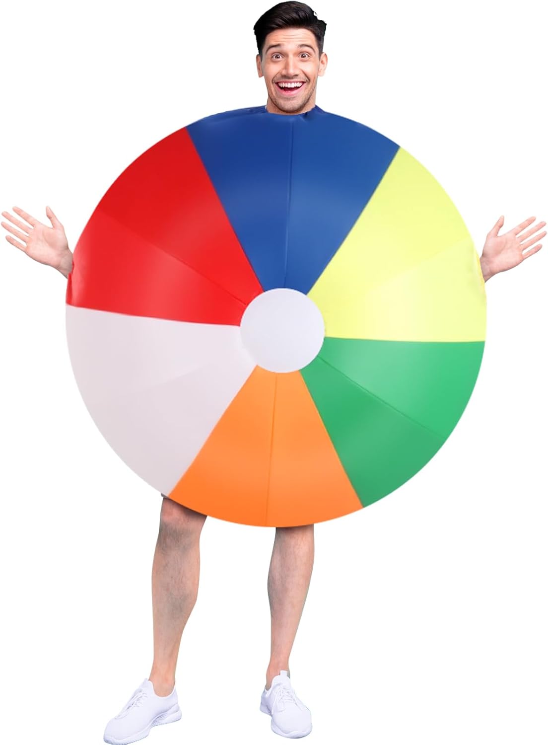 Adult Inflatable Costume 4.9-6.2 ft Halloween Costumes for Men Women Funny Blow up for Sports Party Beach Ball