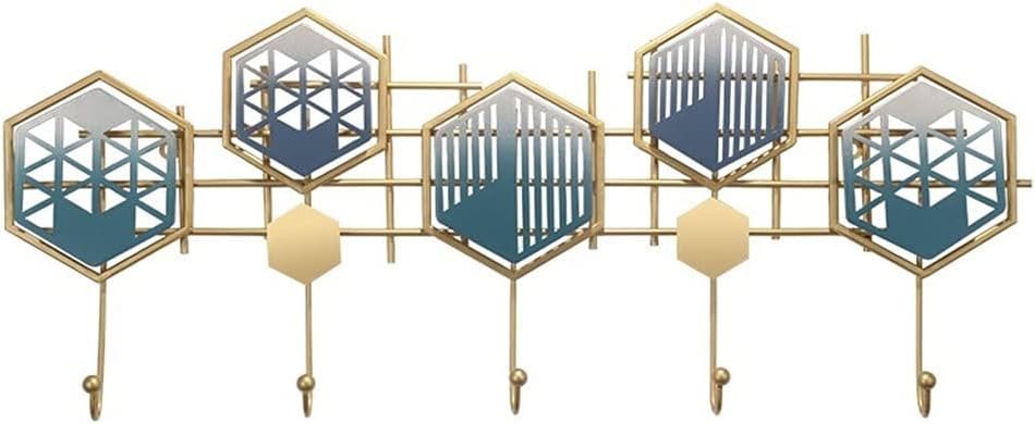 JSEIAJB Nordic Creative Door Coat Hook Hang Porch Rack Personality Coat Hook Rack Fashion Metal(80X33CM)