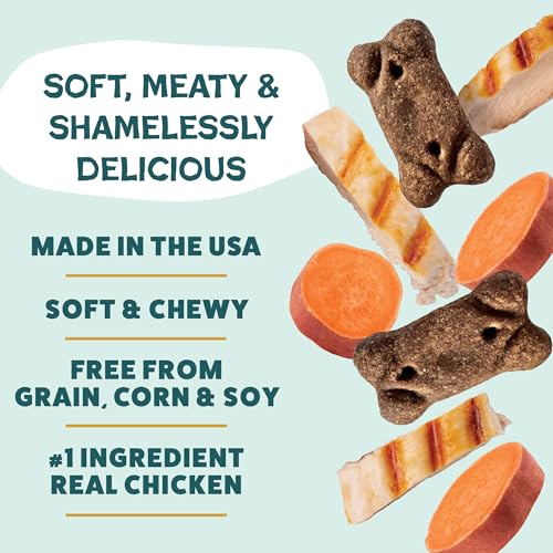 Image of Shameless Pets Soft & Chewy Dog Treats, Cheeky Chicken Meaty Tenders, 1.5lb - Real Chicken is 1st Ingredient - Grain Free, No Corn or Soy - Digestive Support - for Small, Medium & Large Dogs