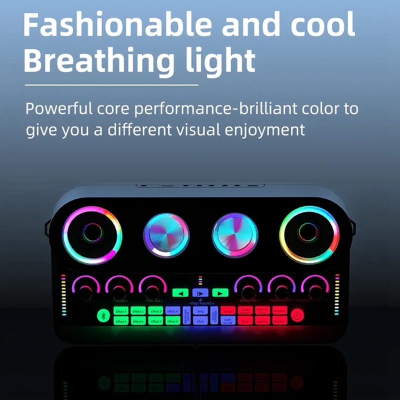 Mesa Mezclas, Tarjeta de sonido audio profesional S20 con módulo personalizado música Interfaz externa(Bianco)