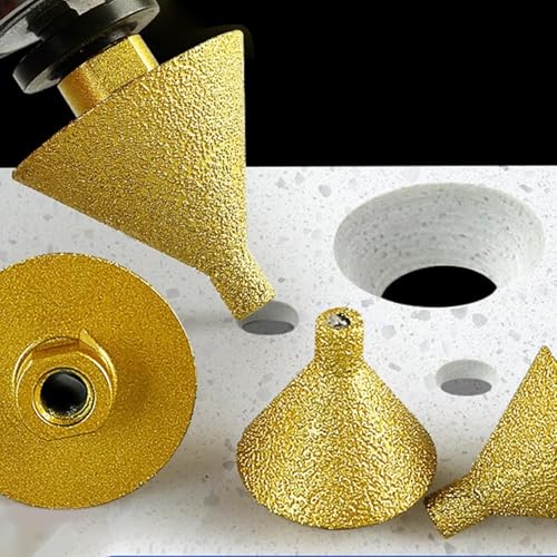 Image of AASONS Diamond Round Conical Bevelling Chamfer Bit Bevel Enlarge Hole Polishing Milling Countersink For 4 inch Angle Grinders M10 Thread Ceramic Marble Porcelain Masonry Grinding Work (38mm)