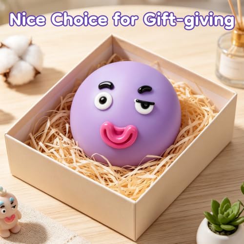 Funny Face Squishy Stress Balls Face Swap Squishies,Ultra Soft Slow Rising Stress Relief Toy for Adults, Cute Quirky Sensory Fidget Toy for Anxiety Relief, Unique Office Desk Decor - Image 7