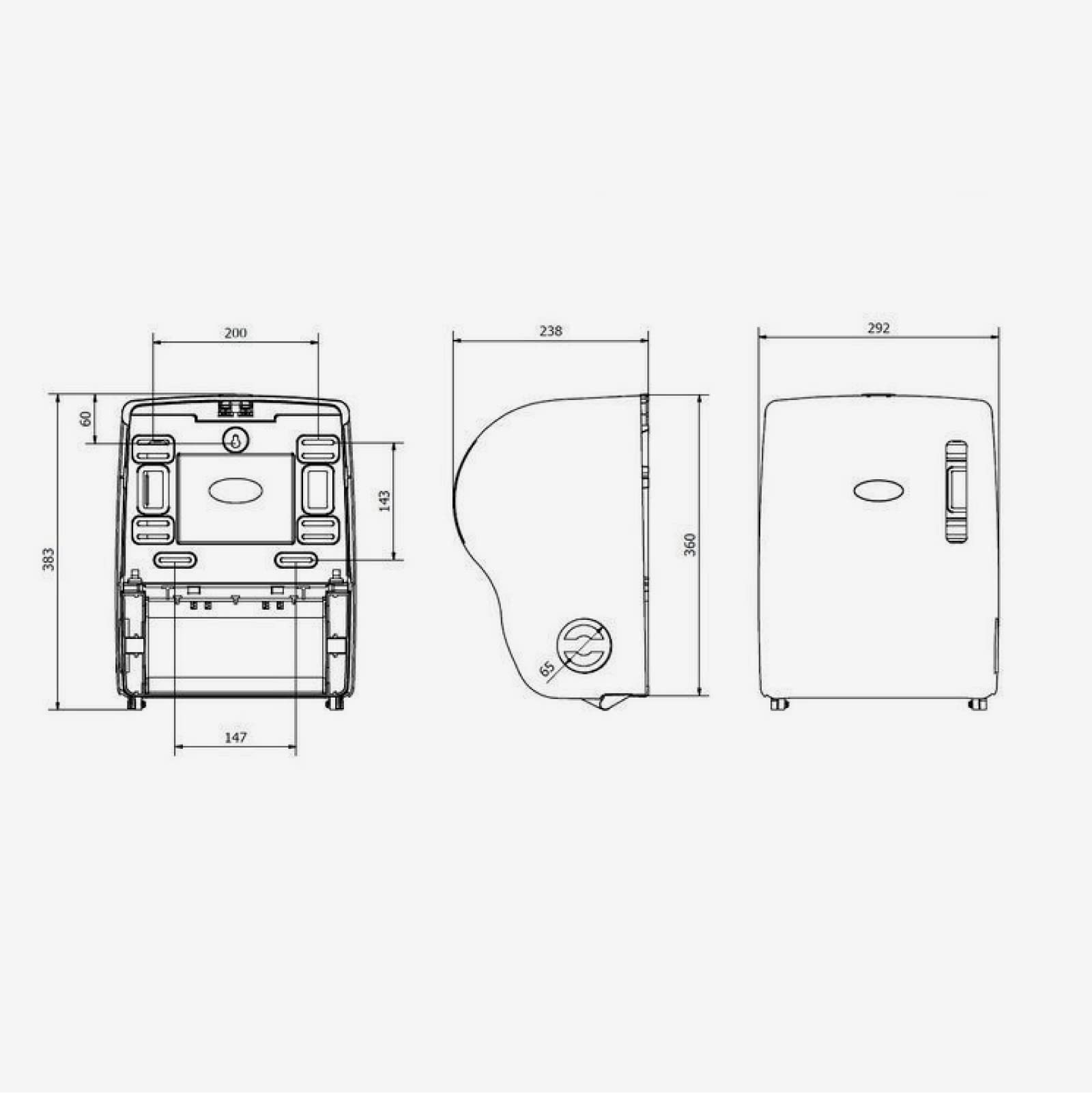 Jofel - Dispensador de Papel Bobina en Continuo, Diametro max. 210mm, Servicios Pre-Cortados de 27cm, sin Palanca, Máxima Higiene y Ahorro, Carcasa de Acero Resistente, Inoxidable Brillo G59500