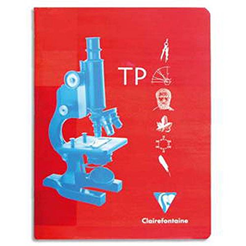 Lot de 10 Cahiers travaux pratiques reliure piqûre, Format 24 x 32 cm, 32 pages unies 120g + 32 pages grands carreaux 90g