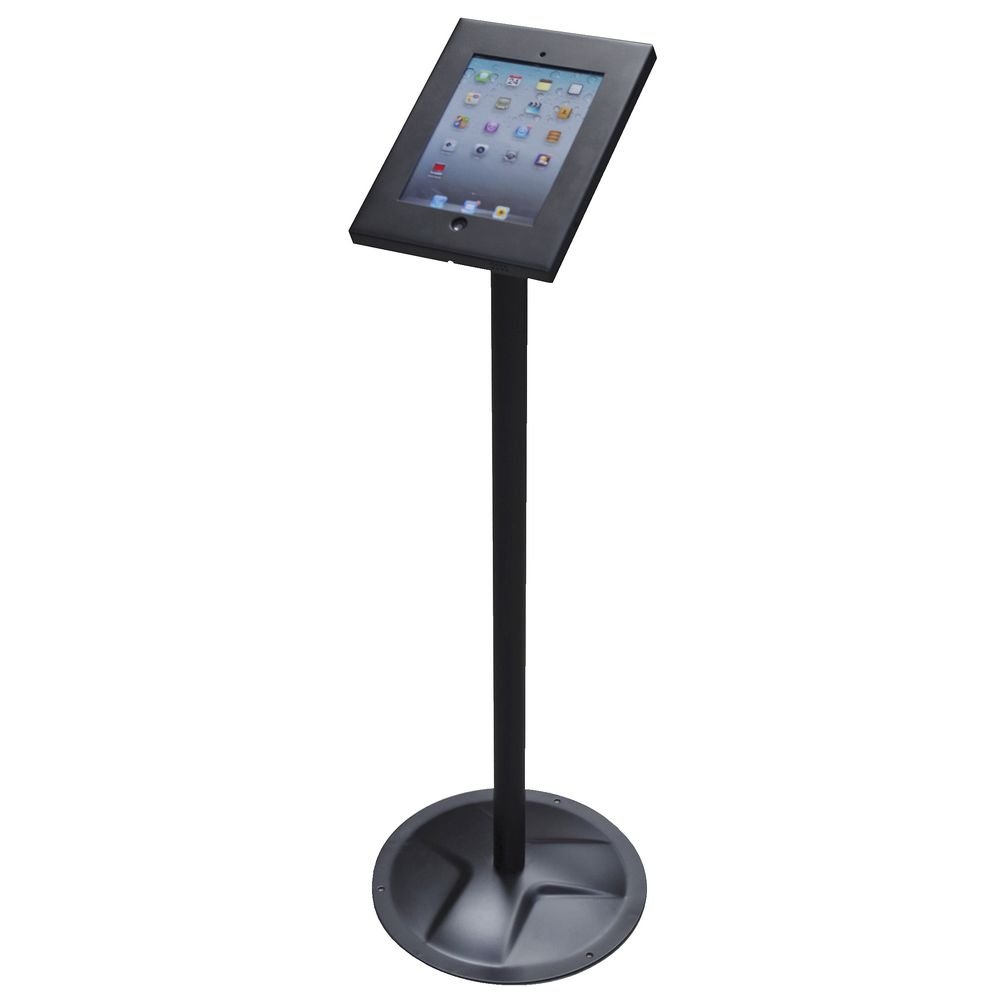 BrateckPAD12-02A Tablet Floor Stand Kiosk compatible iPad 9.7" w/Security Lock Black