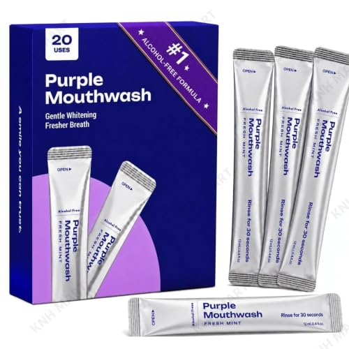KNH MART Store KNH MART Purple Mouthwash Sachets 20 Pack, Color - Image 2