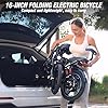 GugoIs Foldable Electric Bike for Adults,Ebike 500W,25/30MPH,48V/15AH,25-45 Miles Electric Bike with Passenger Seat,16" Electric Mini Bike Full Suspension,Commuter Electric Bicycles for Adults Teens #5