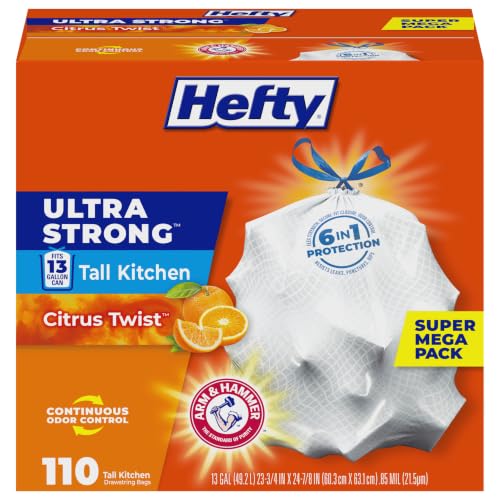 Hefty Ultra Strong 13 Gallon Trash Bags, Tall...