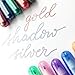 SAKURA Gelly Roll Silver Shadow Gel Pens - Bold Point Ink Pen for Lettering, Drawing, Invitations, & Stationery - Silver & Colored Ink - Bold Line - 5 Pack