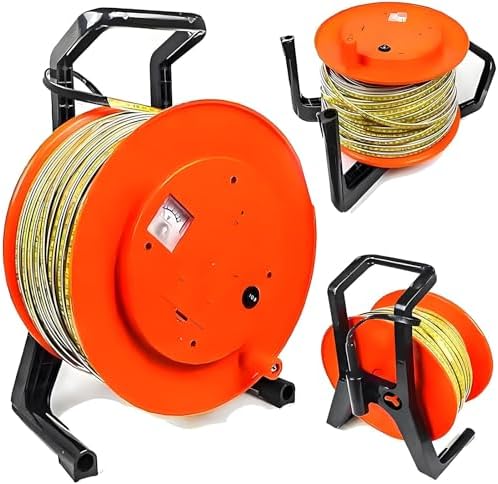 10m-300m Deep Well Water Level Meter, Groundwater Depth Gauge with Fixed Probe & Steel Tape, Accurate Measurement for Wells, Boreholes, Reservoirs, Pipes (50m/164ft)