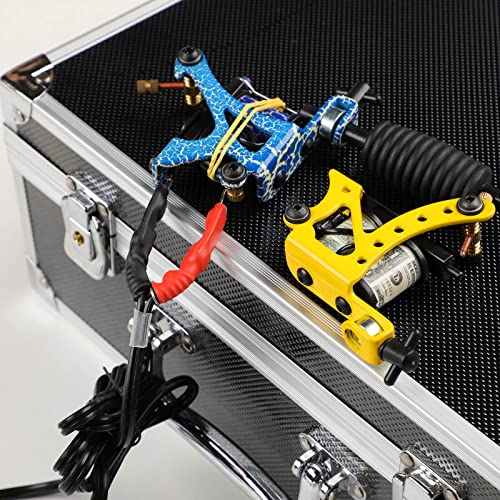 Solong Tattoo Complete Tattoo Kit 4 Pro Machine Guns 54 Inks Power Supply Foot Pedal Needles Grips Tips Carry Case Tk453-Us #TOP7