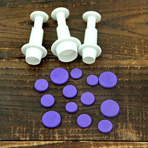 Cookie Cutters,Plunger Cutter Cake Decorating Supplies Fondant Molds,16 Pcs,Heart/Square/Oval/Circular/Star,White,Dadam - Image 6