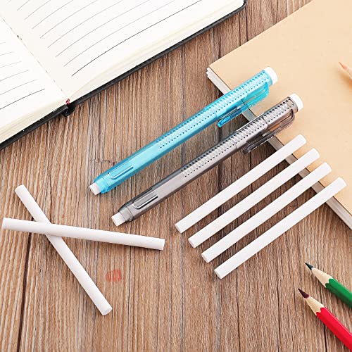 Molain Pen Style Erasers Set, 2PCS Retractable Mechanical Eraser Pens with 6 Pcs Replacement Refills - Image 3
