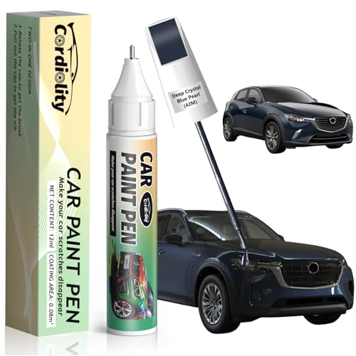 Image of 42M Deep Crystal Blue Pearl Touch Up Paint for Mazda, Color Accurate Car Paint Scratch Repair Pen, Quick & Easy Fix Automotive Chips and Nicks