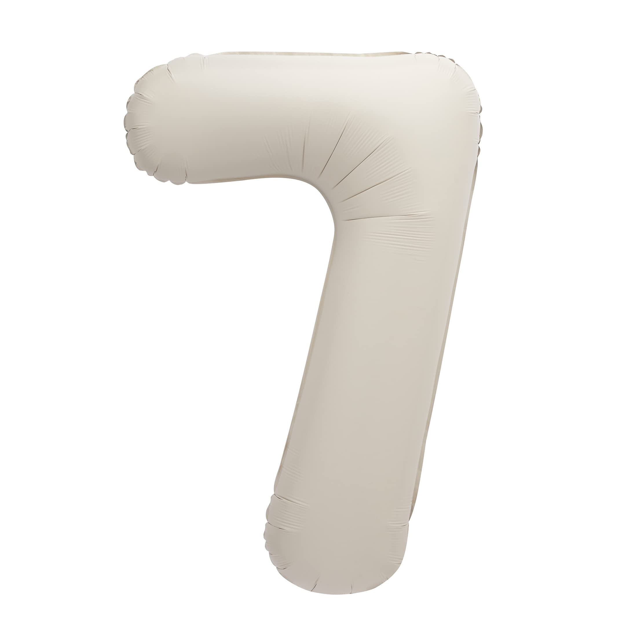 Giant Foil Number 7 Balloon - 86 cm - Matte Nude Colour - 1 Count (Pack of 1)
