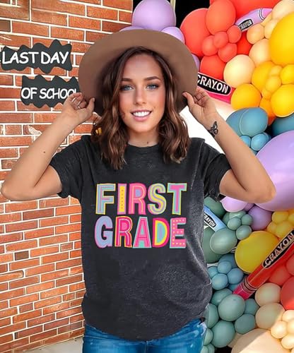Teacher Shirts for Women Cute First Day of School Shirt Back to School Tshirt Summer Teacher Outfits Teacher Life Tee3