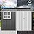 DWVO 10x8ft Metal Outdoor Storage Shed with Window, Lockable Tool Storage Sheds, Oversized Steel Garden Sheds with Sloped Roof for Backyard, Patio, Garage, Lawn, Dark Gray
