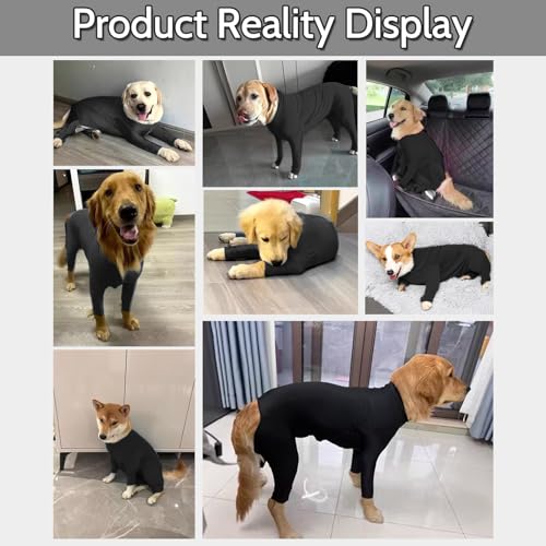 Image of Hamiledyi Dog Onesie Anti-Licking Dog Bodysuit Spay Surgical Recovery Suit for Dogs Pet Cone Alternative After Surgery Full Body Dog Shedding Suit for Female Male Neuter Dogs Claming Pajamas (XL)