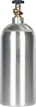 New 10 lb. Aluminum Nitrous Oxide Cylinder Tank with CGA326 Valve DOT Stamped