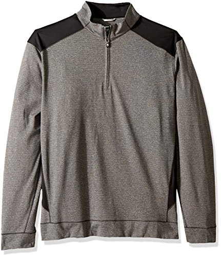 Image of Cutter & Buck Men's Smooth Melange Stripe Shoreline Colorblock Full Zip Jacket