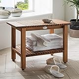 * Lieferumfang: 1 Teaktisch (ohne Deko und ohne weitere Möbel)