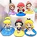 DWGYQ 6 Pezzi Biancaneve Mermaid Alice Cenerentola Seduta Principessa Mano Bambole Decorazioni per Torte Materiale PVC Adatto per Bambini a Giocare Collezione Decorazione Auto per la casa