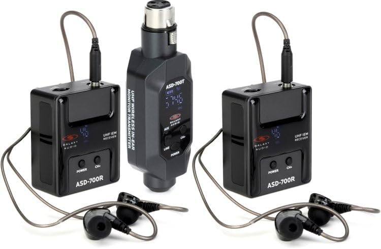 Galaxy Audio ASD-700 Digital UHF Wireless in-Ear Monitoring System - Twin Pack, B6