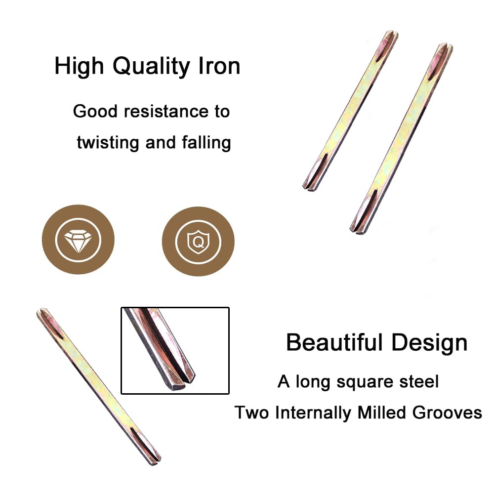 Axe Fendu En Acier 8 X 120 Mm Pour Poignée De Porte Et Fenêtre