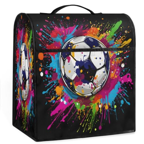 Coffee Maker Cover Football Graffiti Pattern Kitchen Appliance Covers Small Appliance Covers Blender Cover Juicer Cover Dust Covers for Kitchen Appliances with Top Handle and Pockets,Washable,C486