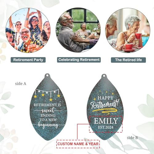 Image of ASTARIN Personalized Happy Retirement Gift, Retirement Wind Chimes for Women Men, 35 inch Large Deep Tone Wind Chime Retire Gifts for Teacher Co-Workers Boss Husband Friends Parents