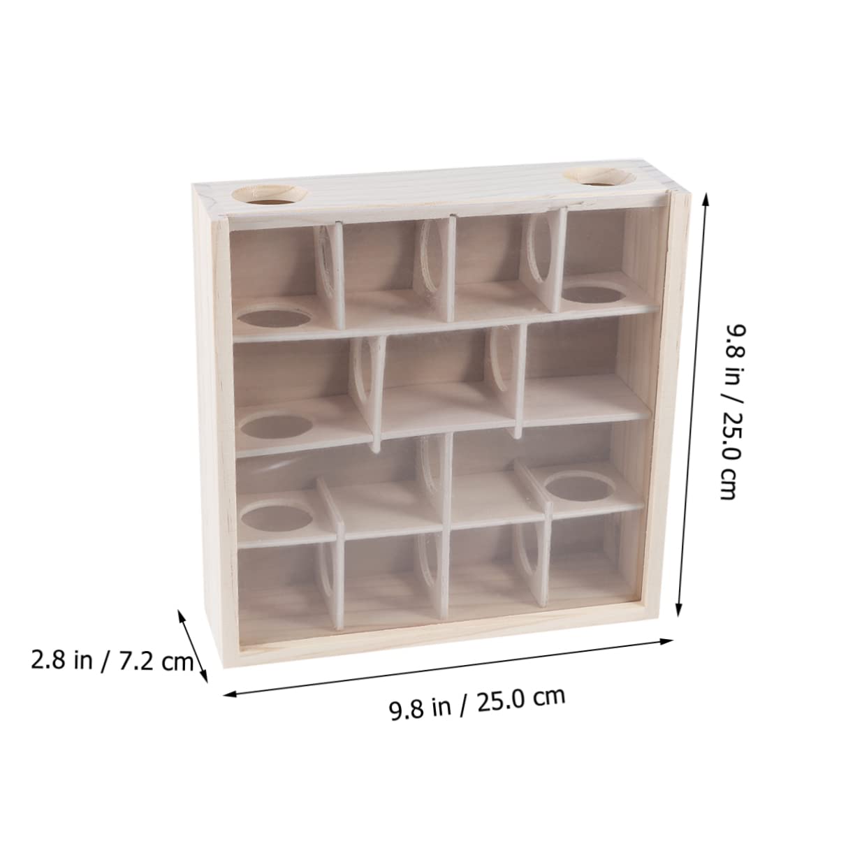 Hamster Holzlabyrinth mit Glasabdeckung für Kleine Haustiere und Aktivität