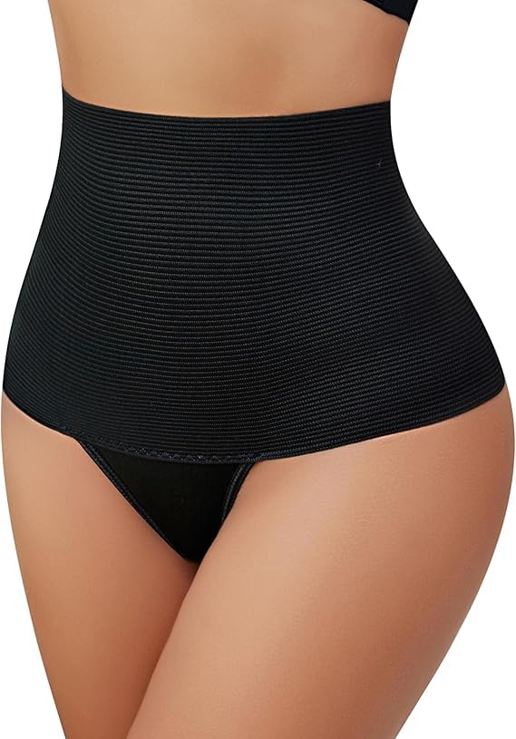 High Waist Slimmer Body Shapewear for Women | Seamless Tummy Control Panties | Firm Compression High-Waisted Body Shaper Briefs | Slimming Girdle Underwear Black-image-27