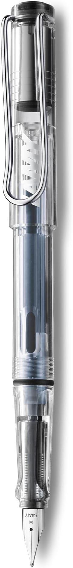 Transparent Vista Fountain Pen with Medium Nib and Blue Ink (L12M)