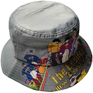 Men’s Beatles Yellow Submarine Bucket Cap Grey - Les Beatles, Paul McCartney, John Lennon, RIngo Starr, George Harrison