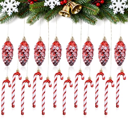 Joxessaien 20 Stück Baumschmuck Weihnachten, 8 Stück...