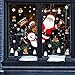 Produktbild Tuopuda Weihnachten Aufkleber Fenster Weihnachtsmann Schneemann Dekoration Weihnachten Fensteraufkleber Fensterbilder Weihnachten PVC Entfernbarer Elektrostatischer Weihnachtssticker (Mehrfarbig)