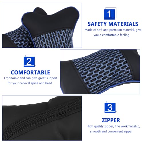 Coussin de siège auto bleu idéal pour les longs trajets de vacances