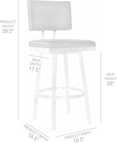 Miniatura 3 de Armen Living Balboa - Taburete de bar (26.0in), color negro