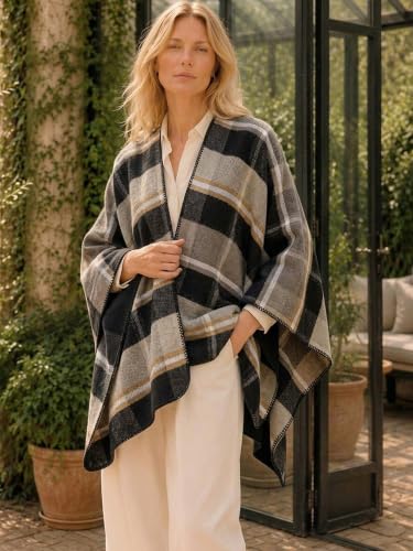 Image of Breezy Lane Shawl Wraps for Women Ponchos Ruana Wraps Cardigan